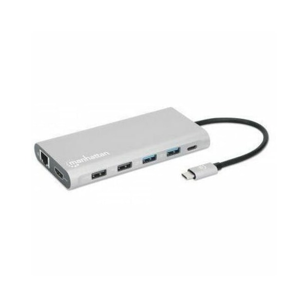 Manhattan - Strategic USB-C PD 12-IN-1 TRIPLE-HDMI MONITOR DOCKING STATION WITH MST 130660 - main