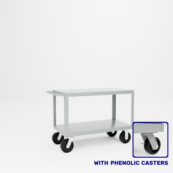 Pucel Extra Heavy Duty Shop Truck, 24 in W x 48 in D x 36 in H, Light Blue ET-2448-2P - main