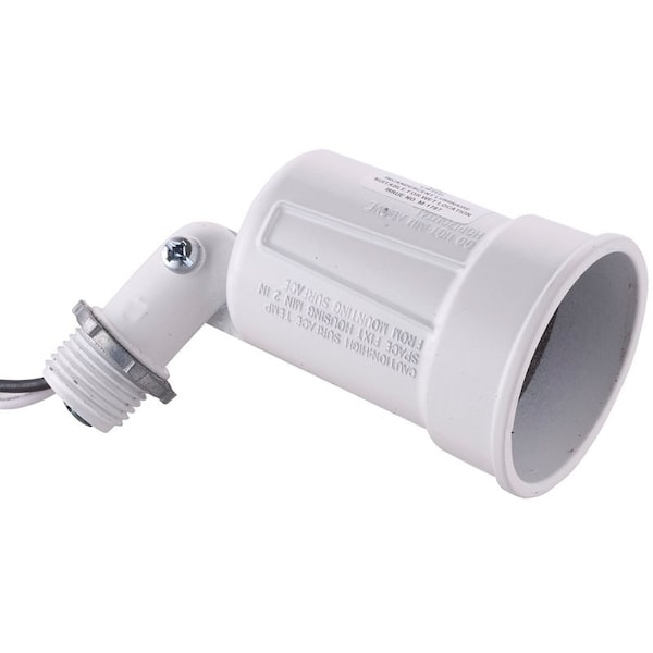 Hubbell Lamp Holder, 120 V, 75 to 150 W, White 5606-1 - main