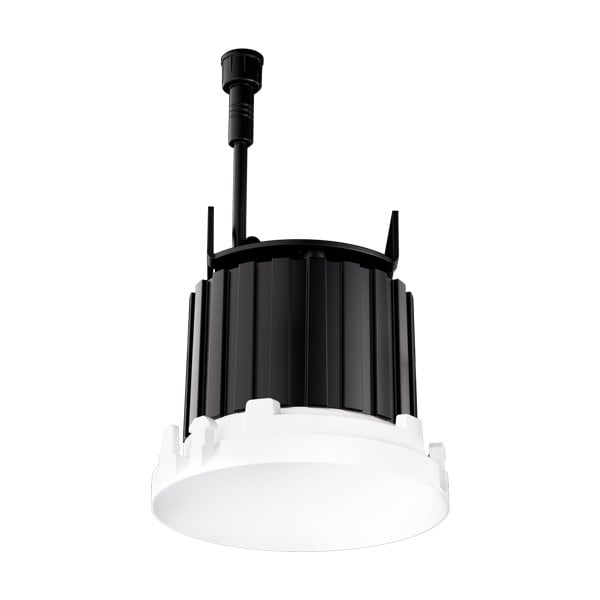 Elco Lighting 1in Round Architectural Oak Trimless Downlight, 850lm, Sunset, 38 degrees, Black E1AK61FSDBB - main