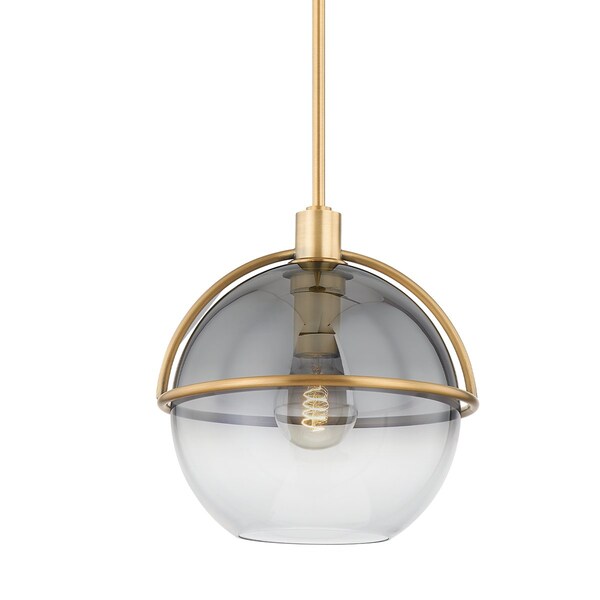 Troy Lighting Ivins 1 Light Pendant 12 In. Patina Brass F9412-PBR - main