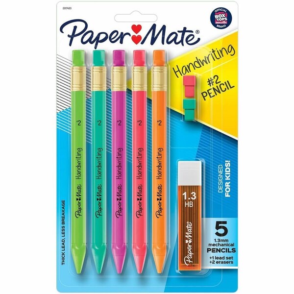 Paper Mate Handwriting Triangular Mechanical Pencil Set with Lead & Eraser Refills, 1.3mm, 30PK 2017483 - main