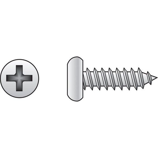Hillman Sheet Metal Screw, Pan Head Phillips Drive, 100 PK 80086 - main