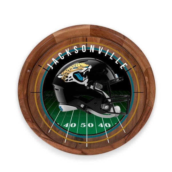 Picnic Time Family Of Brands NFL Jacksonville Jaguars - Barista Serving Tray with Glass Insert 907-09-511-154-2 - main