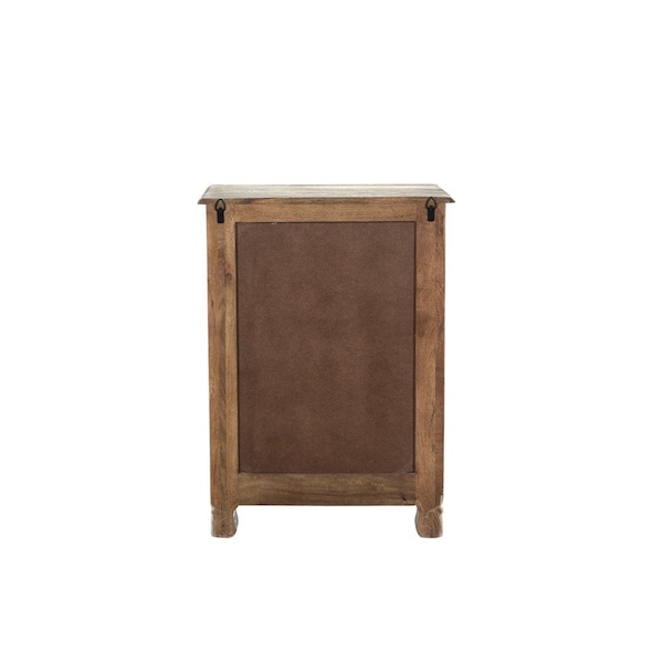 Homeroots 30" White Solid Wood Distressed One Drawer Nightstand 521197 - main