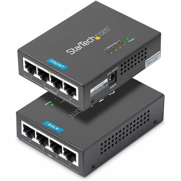 Startech.Com 4 Port Gigabit Midspan - PoE+ Injector POEINJ4G - main