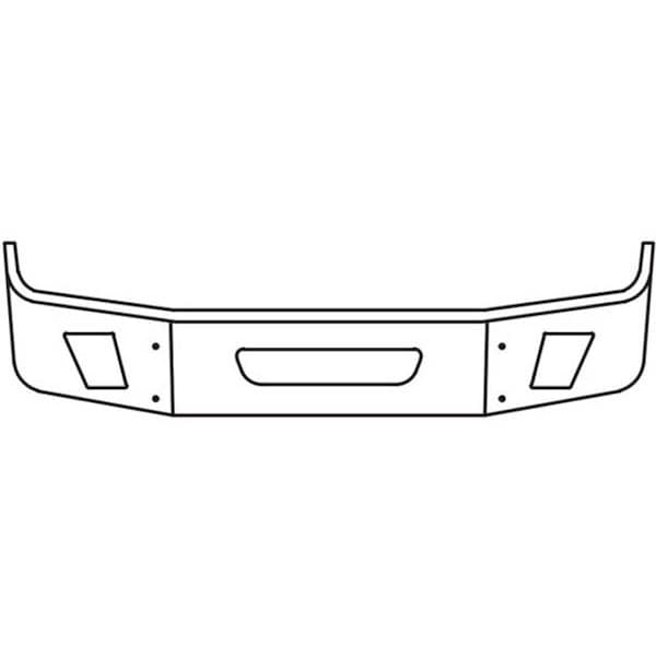 Ilc Repl. For Volvo Vnl Gen Ii Year 2008 16 In Chrome Wrap Around Style Bumper Wcenter Vent And Oe WZ-EC6Q-E - main