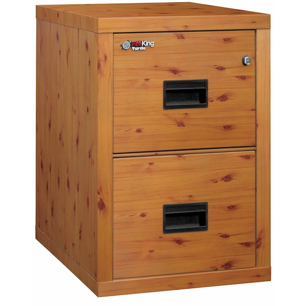 Fireking 2 Drawer, 1 Hr Fire & impact rated, 22" depth, Ltr/Lgl Knotty Pine 2R1822-CKP - main