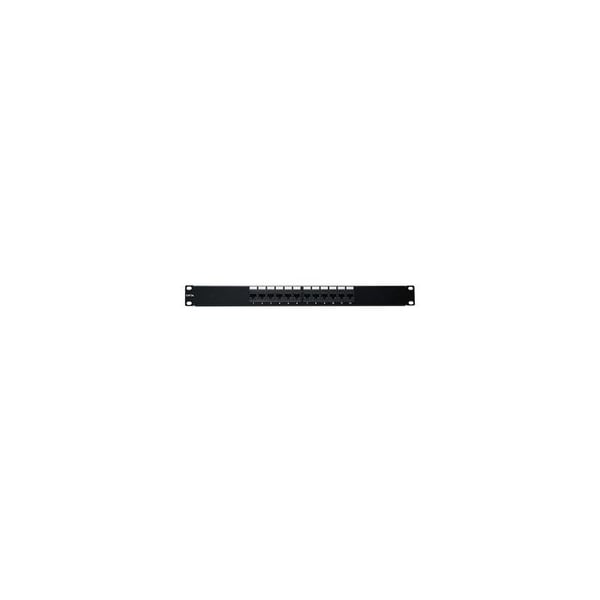 Cable Wholesale Rackmount 12 Port Cat5e Patch Panel, 12 Port, Horizontal, 110 Type, 568A & 568B Compatible, 1U 68PP-03012 - main