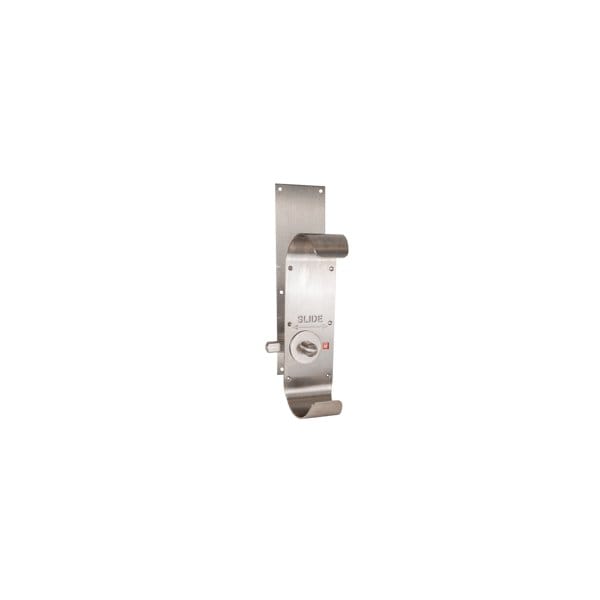 Trimco Ultimate Hands-Free Slide Lock - Inswing, for 1-3/4in Door Only, 630/US32D Stainless Steel UHF211-52-630 - main