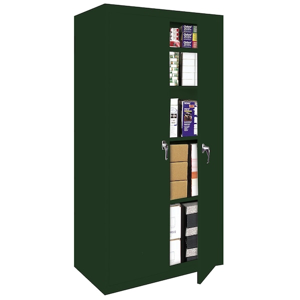 Steel Cabinets Usa Storage Cabinet, 72 in H, 36 in W, Hunter Green, 4 Shelves FS-36-H GRN - main