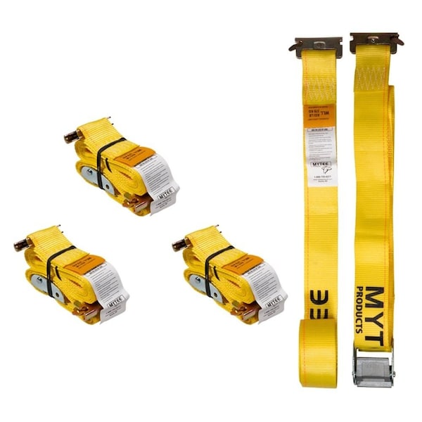 Mytee Products E Track Cam Buckle Strap w/ Spring E Fitting 2in x 12ft, 4PK ETKRS12Cx4 - main