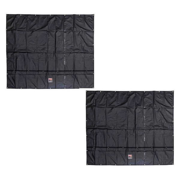 Mytee Products 10ft x 12ft Heavy Duty Smoke Tarp for Flatbed Truck 18 Oz Vinyl Load Covering Tarp, 2PK SMT1012x2 - main