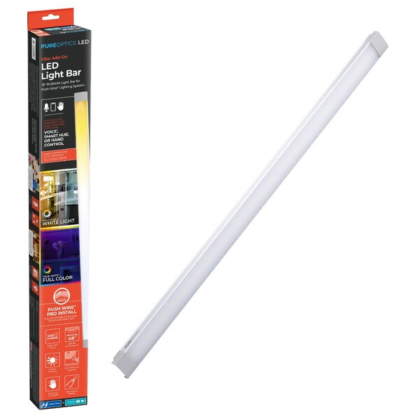 Black & Decker LED Professional PUSH WIRE Under Cabinet Light Bar, Add-on, Plug-in or Hardwire Compatible LEDUC18-CCTPW-B - main