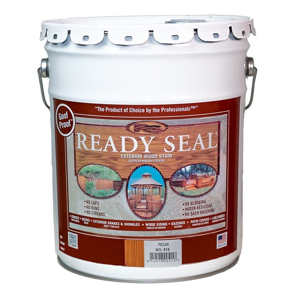 Ready Seal 5 Gal 515 Pecan Exterior Stain & Sealer For Wood 370045 - main