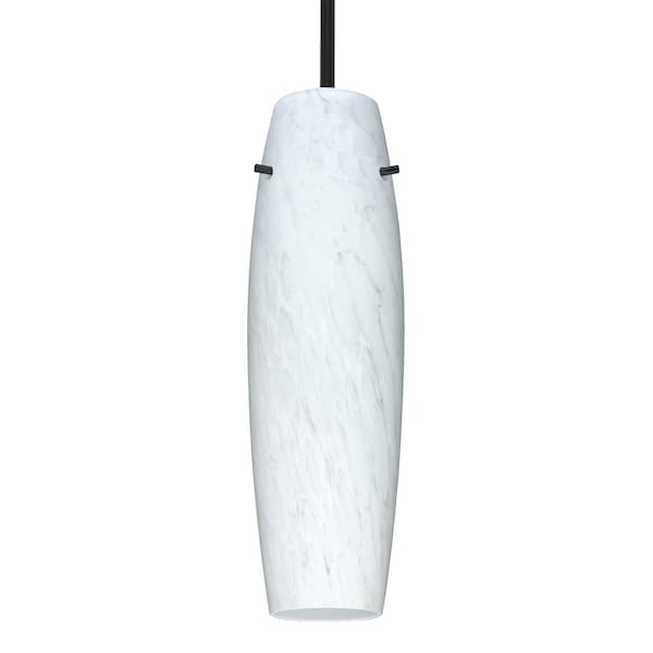 Besa Lighting Besa Suzi Stem Pendant, Carrera, Black Finish, 1x 9W LED 1TT-489719-LED-BK - main