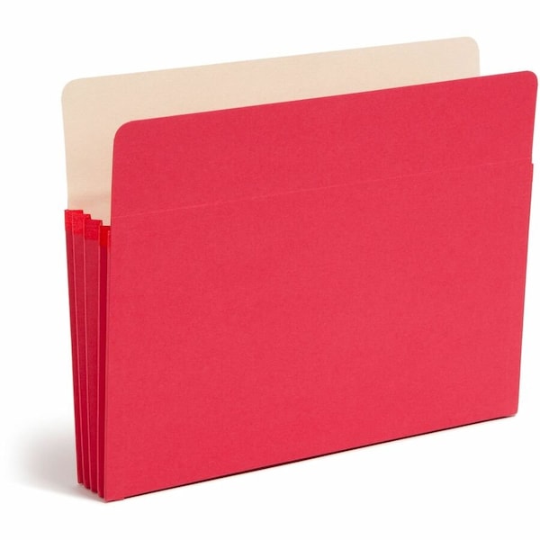 Smead File Pocket, StraightCut Tab, 312 Expansion, Letter Size, Red, 25 per Box 73231, Red SMD73231 - main
