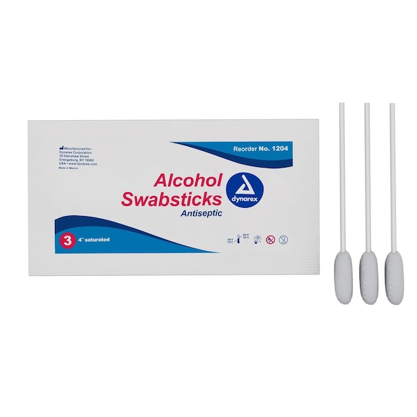 Dynarex Alcohol Swabsticks, 4", 250PK 1204 - main