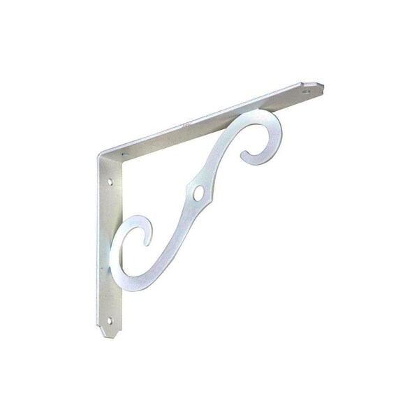 National Hardware 152BC Shelf Bracket, 80 lb, 8 in L, 0.94 in H, Steel, Antique White N229-419 - main