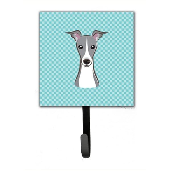 Carolines Treasures Checkerboard Blue Italian Greyhound Leash and Key Holder BB1174SH4 - main