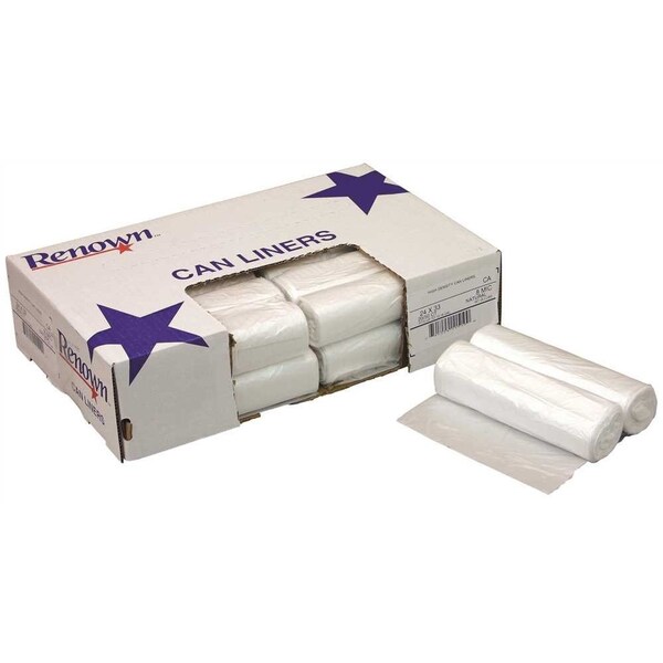 Renown 24 in. x 33 in. 15 Gal. 8 mic Natural Institutional Can Liner, 1000PK REN11510 - main