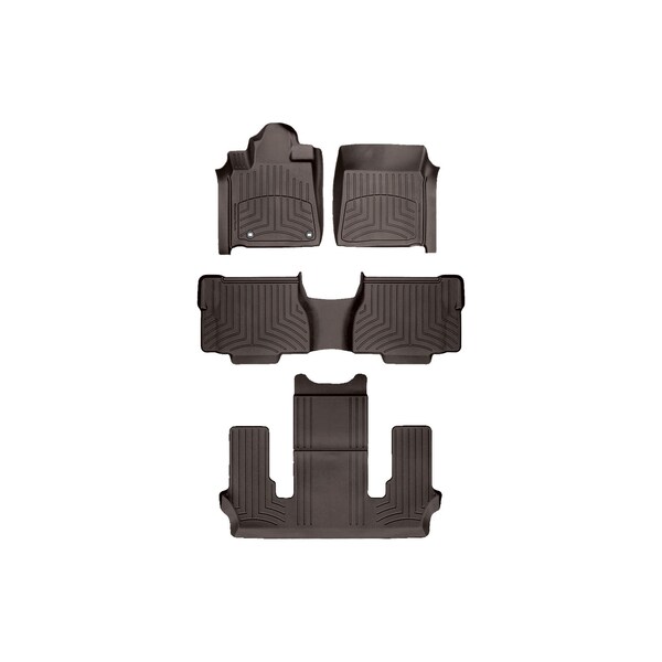 Weathertech Cocoa, Front and Rear and Rear FloorLiner HP 474081-47093-7-5IM - main