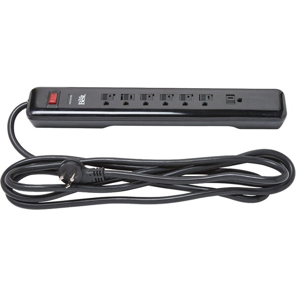 Do It Best 7-Outlet 1060J Black Surge Protector with 10 Ft. Cord LTS-7PS-A - main