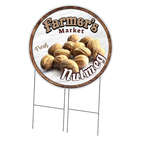 Signmission Farmers Market Nutmeg Double Sided Corrugated Plastic Circle Yard Sign, C-36-CIR-DS-WS-Nutmeg C-36-CIR-DS-WS-Nutmeg - main