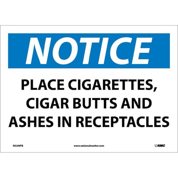 Nmc Notice Smoking General Safety Sign, N329PB N329PB - main