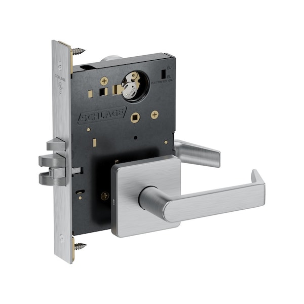 Schlage Grade 1 Storeroom Mortise Lock, Standard Cylinder, Rhodes Lever, D Rose, Satin Chrome Finish PM080P RHOD 626 - main