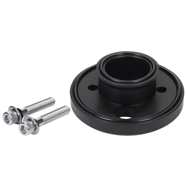 Powerhouse Bolt-On Remote Oil Filter Mount w/0.5 in. Female Inlet & Outlet, Small Block V8, Black Anodize PO3608668 - main