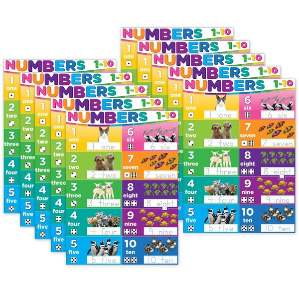 Ashley Productions Numbers 1-10 Smart Poly Poster Mat, 10PK ASH97040 - main