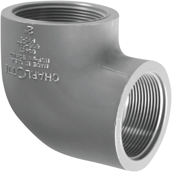 Charlotte Pipe And Foundry 1-1/2'' Female x Female Schedule 80 90 Deg. PVC Elbow, 1/4 Bend PVC 08302 1800HA - main