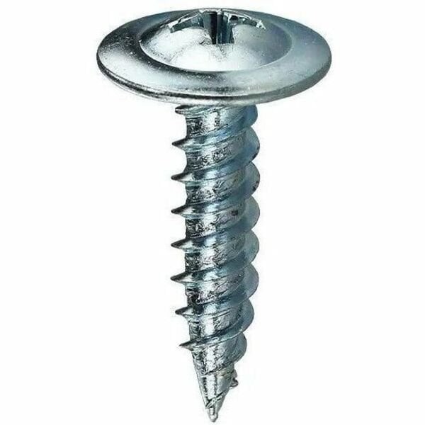 Dottie Sheet Metal Screw, #8 x 1-5/8 in, Zinc Plated Steel Wafer Head Phillips Drive, 250 PK KWT8158 - main