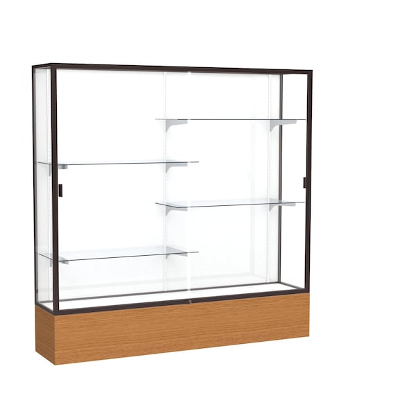 Ghent Floor Display Case 72x72x16, White, Dark Bronze 2076WB-BZ-MK - main