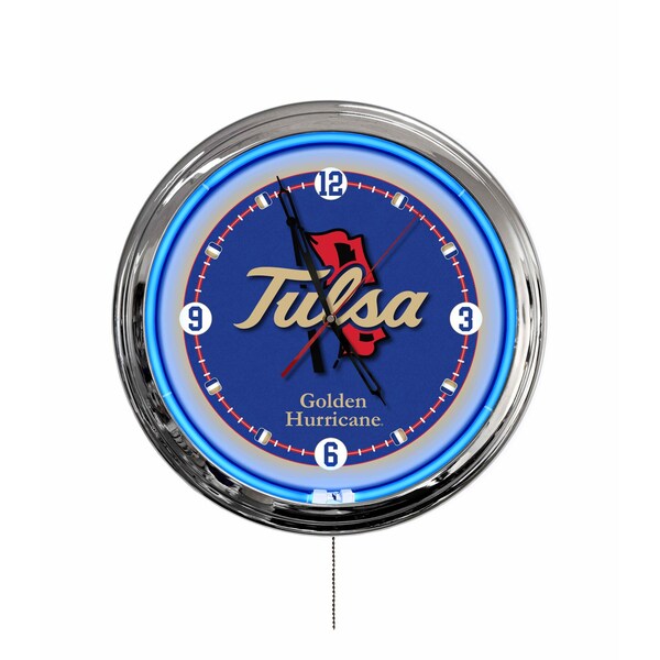 Holland Bar Stool University of Tulsa 16 LED Wall Clock ClkL16 - main