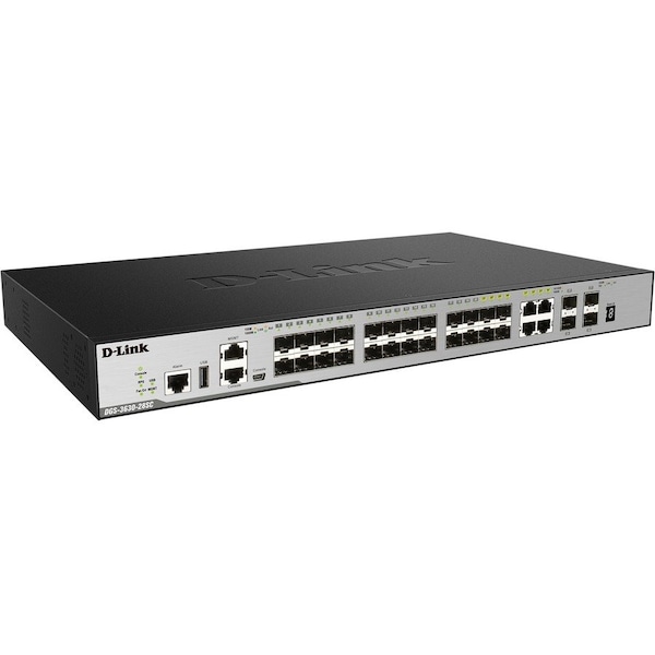 D-Link DGS-3630-28SC SUPPORTS 20 X SFP PORTS, 4 X COMBO 10/100/1000BASE-T/SFP PO DGS-3630-28SC/SI - main