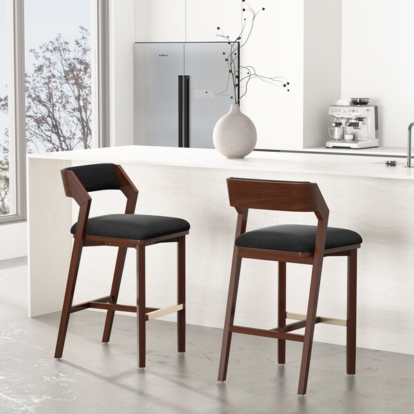 Manhattan Comfort Patricia Barstool in Black - Set of 2 2-BS026-BK - main