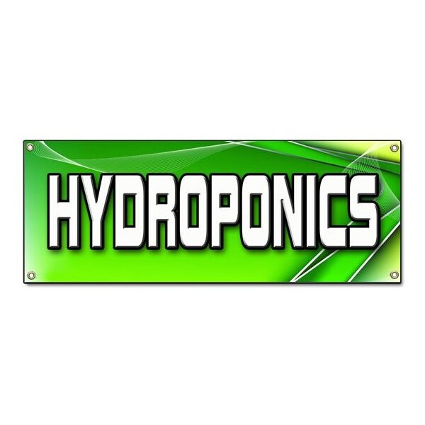 Signmission Hydroponics, 18 Inch x 48 Inch, Banner B-Hydroponics - main