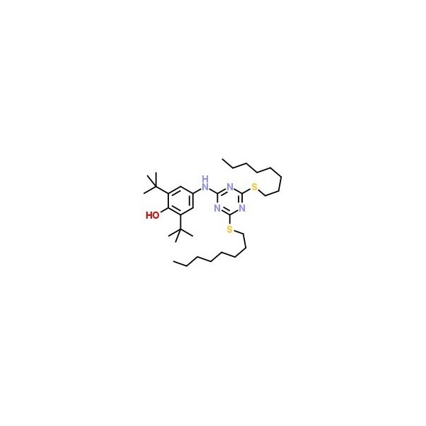 Ak Scientific 4-((4, 6-Bis(octylthio)-1, 3, 5-triazin-2-yl)amino)-2, 6-di-tert-butylphenol (5g), CAS 991-84-4 6950AC-5g - main