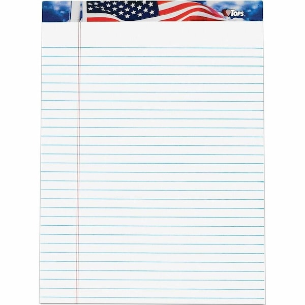 Tops 75111 American Pride Writing Pad Jr. Lgl Rule 8-1/2 x 11-3/4 WE 50-Sheet Dz 75111 - main
