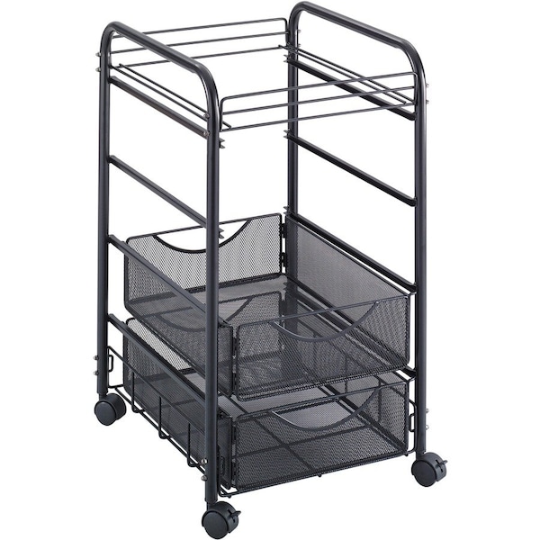 Safco Onyx Mesh Open File, w/Drawers 5215BL - main