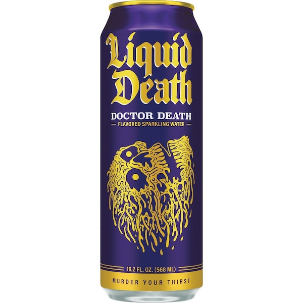 Liquid Death 19.2 Oz. Doctor Death 100% Sparkling Mountain Water 1700237 - main