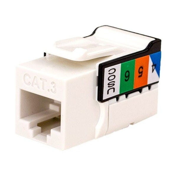 Chiptech, Inc Dba Vertical Cable Vertical Cable Cat 3 V-Max U-Style Keystone Jack - White 350-V2510/WH - main