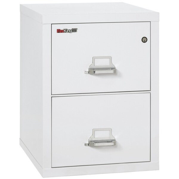 Fireking 2 Drawer, 1 Hr Fire & impact rated, 25" depth Legal Arctic White 2-2125-CAW - main