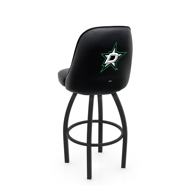 Holland Bar Stool Co Logo Grizzly Dallas Stars 30 in. Swivel Bar Stool with Black Wrinkle Finish L048 - main