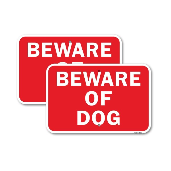 Signmission Beware Of Dog, Heavy-Gauge Aluminum Rust Proof Parking Sign, 18" x 24", A-1824-25292 A-1824-25292 - main