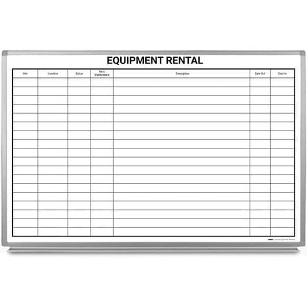 Creative Safety Supply Equipment Rental Whiteboard, 36in x 24in WB10108-36 - main