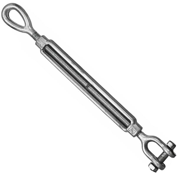 Hyw Products Drop Forged Hot Dipped Galvanized Steel Turnbuckle 3/8in x 6in Eye/Jaw 1011386 - main