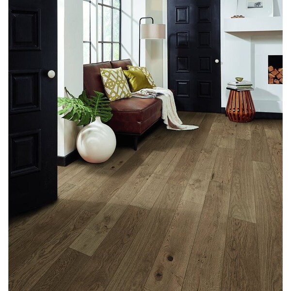 Healthier Choice Flooring Flooring Plank, 1-1/2 to 6 ft L, 6-1/2 in W, Micro Bevel Edge, White Oak, 10PK HCE707A06 - main
